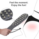 Studded Spanking Paddle For Adult Bdsm, Slut Paddle Sex Play With Safe Single Sided Rivets, Adult Sex Leather Paddle Flogger Spanking With Unique Design For Couples Flirt Play Fetish Cosplay
