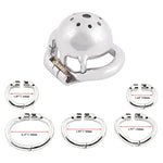 Small Male Chastity Locked Hypoallergenic Stainless Steel Cock Cage T640 (40Mm S Size)