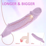 Penis Sleeve Set, Cock Rings, Penis Enlargers With 4 Textures, Dick Extenders, Male Erection Enhancing Enhance, Adult Sex Toys For Men Couple - Purple