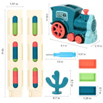 200 Pcs Domino Train Toys Set, Automatic Dominos Building And Stacking Creative Game 4-8, Electric Dominoes Stem Montessori Toys For Kids Autistic Boys Girls 3 4 5 6 Year Old Christmas Birthday Gifts