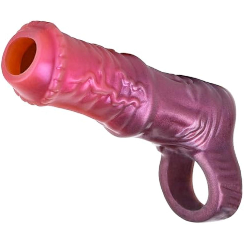 Penis Sleeve Silicone Cock Sleeve With Cock Rings For Delay Ejaculation Enhance Erection Penis Extender Male Sex Toys For Increase Couples Sex