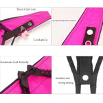 Female Invisible Chastity Belt Underwear Invisible Thong Pant With Anti-Off For Sissy Male Chastity Cage Devices Elastic Band Penis Cage Accessories (Pink With Lock, L)