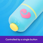 Excite Bullet Vibrator - 3.5 Inch Powerful Mini Massager - 10 Function Single Button Control Quiet Bullet Vibrator For Women – Waterproof & Travel Proof Adult Pleasure Toy – Blue