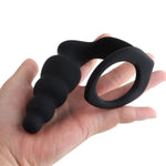 Anal Bead Plug & Erection Ring Set - Dual Stimulation And Orgasms With Our Anal Butt Plug, Penis And Cock Ring - Anal Sex Toy Accessories For Adults, Sex Toys For Men Anal Toy Male Women And Couples