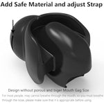 Silicone Ball Gag Fixed Tongue Adjustable Strap Mouth Ball Sex Toy For Adult Bondage Slave Role Play Sex Toy (Black)
