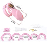 Silicone Chastity Cage For Men Breathable Chastity Device, Cock Cage Chastity Devices Lightweight Sexual Wellness Adult Sex Toys Pink