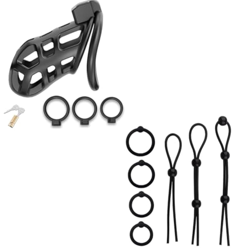 Penis Ring Adult Sex Toys Silicone Cock Ring For Men Male Chastity Cage,Large Cock Cage Device