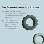 Hims Standing O Penis Rings - Silicone Cock Ring Set For Harder Erections - Skin-Safe Couples Sex Toy For Stimulation - Adjustable Pleasure Rings For Men - Penis Ring Set Of 2