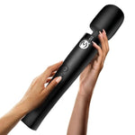 Thunderstick Pro Wand Massager For Beginners, Men, Women, & Couples. Super Powerful Vibes And Flexible Silicone Head. Designed For International Travel. Rechargeable. 6 Pieces, Black.