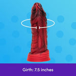 Pleasure Quest Monster Dildo | Thick Fantasy Fire Dragon Dildo With Strong Suction Cup | 7 Inch Big Girthy Anal Toy For Women, Men & Couples | Realistic G Spot Massager Adult Sex Toy