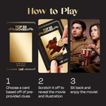 Premium Movie Night Scratch Off Cards – Gifts For Movie Lovers – End Movie Night Indecision With Movies From Top Databases – Stunning Illustrations - Husband Boyfriend Gift - Couples Gift Ideas