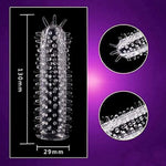 New Reusable Sleeves 1350 Girth For Men Extender Enlarger Extension Enhancer Ball Stretch Sleeve Girth Best Gift-(Transparent-5Pcs)