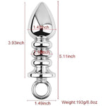 Anal Butt Plug Metal Anal Beads Dildo Prostate Massage Anal Vaginal Dilator Bdsm Sex Toys For Men Women Couple (Medium(5.11 Inch))