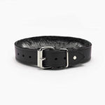Kaytlyn Bdsm Collar – Handmade Latigo Leather Bondage Collar With Faux Chinchilla Fur Lining – Couples Sex Toys – Bondage Gear & Accessories – Adult Sex Toys & Games (Small, Black)