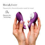 Liberty 2 Purple Pleasure Air Clitoris Sucker With Travel Case & Pjur Aqua Water Based Personal Lubricant 3.4 Fl Oz - Female Sex Toys Bundle