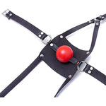 Y-Shape Restraint Leather Mouth Masks Sm Strap-On Mouth Gag Sm Breathable Bondage Ball Adult Fetish Sex Toys
