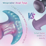 9.8in Huge Anal Plug, Silicone Fantasy Dildo with Flared T-Base,Huge Knot Butt Plug Anal Dildo Adult Sex Toy for Men Women Gay Couple
