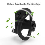 Hollow Male Chastity Cage With 4 Sizes Of Rings – Discreet Locking Penis Cage For Men, Sm Bondage Gear For Slave Training, Secure And Comfortable Design (Black)