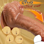 7.8Inch Realistic Dildo For Beginners, 5.6” Insertable Length, Life-Size Dildo For G Spot & Anal Play With Powerful Suction Cup, Liquid Silicone Sex Adult Toys For Women, Couples And Men(Flesh + Lube)