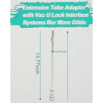 Vac-U-Lock Sex Machine Attachment 35Cm Extension Tube, For Premium Love Machine With Quick Air Connector Device