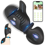 Adjustable Male Masturbator Penis Vibrator Trainer, Adult Sex Toys For Men,4 In 1 Vibrating App Controlled Mens Sex Toy Stroker With Cock Ring, Hands Free Testicle Masturbators Vibrators For Men