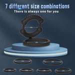 7 Pcs Silicone Penis Ring Set Sex Toys For Men,Men'S Erection Sex Aid Men’S Shaft For Erection Enhancing, Soft Stretchy Male Sex Toys, Adult Toys For Couples Pleasure(Black)