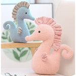 Stuffed Sea Horse Plush Animals Toys Seahorse Dolls Decorations Gifts For Kids Boys Girls 8.6 Inches (Pink)