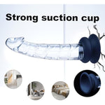 7" Crystal Realistic Dildo, Clear Glass Dildo Butt Plug With Removable Silicone Suction Cup, Lifelike Textures For Prostate And G-Spot Stimulation, Glass Dildo Sex Toy For Men,Women And Couples