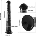 Realistic Horse Dildo, Super Long 15.75 Inch Huge Thick Animal Dildos Anal G-Spot Sex Toy With Suction Cup Adult Toys For Women Men Gay Masturbation - Black