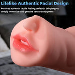 Realistic Male Masturbator Sex Toys for Men with Triple Channels