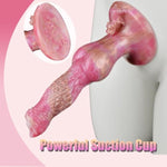 Realistic Dog Dildo 8.6 Inch Thrust Pink Silicone Anal Docking Plug Sensual Toy Animal Dildo Penis For Men And Women Couples Beginner Players