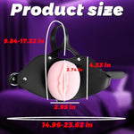 Silicone Pussy Mouth Gag Bdsm Open Mouth Sex Gag Vaginal Gags With Adjustable Leather Belt Male Masturbation Bondage Gear Accessories Restraints Kinky Couple Toys Games For Women Men Couples