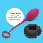 Mantric Vibrating Egg - 3.5 Inch Silicone Bullet Vibrator With Remote Control - Vibrator For Women With 7 Speeds & Patterns - Rechargeable & Waterproof - Pink