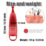 Finger Massager G Spot Vibrator - Mini Vibrator Clitoral Stimulator Nipple Sex Toys, Silicone Portable With 10 Modes Multi-Frequency Vibrator, Adult Sex Toys & Games For Men & Women, Couples - Red