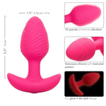 Cheeky Glow-In-The-Dark Vibrating Butt Plug, 10 Speeds Anal Vibrator Made With Body Safe Silicone And 100% Waterproof With Flang Base - Se-0443-30-3