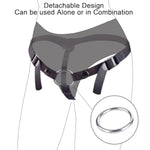 Sm Chastity Belt, Pu Chastity Pants With Penis Cock Rings, Adjustable Dildo Harness, Male Chastity Device Accessory Cock Cage Set, Chastity Cage Trainer Belt Bondage Sex Toy (Xl)
