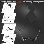 Bdsm Kit Sex Restraints, 11 Pcs Bondage Set Couple Sex Toy With Adjustable Ankle Thigh Cuffs Handcuffs, Thick Leather Material Bdsm Toys For Couples Kinky