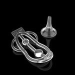 Male Chastity Cage Sissy Clip With Urine Funnel Design, Nylon Chastity Belt Panties With 3 Fixable Ports, Penis Training Clip Sm Bondage Fetish Sex Toy For Men (Transparent)