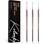 Kolinsky Sable Detail Paint Brushes for Miniatures, Watercolor & Acrylic Art