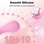 Sex Nipple Sucking Toy Vibrator For Women 2 In 1 Sex Stimulator Clitoral Tongue Sucking Thrusting G -Spot Dildo Vibrator With 20 Modes, Adult Sex Toys?Pink?