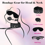 Pack Of 10 Sex Bondage Bdsm Kit Restraints - Bondage Sets Restraint Kits Handcuffs Ankle Cuffs Blindfold Gag Cross Strap Spank Padle Tickler Bondage Rope Nipple Clamp