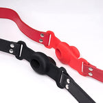 Silicone Ball Gag For Women Mouth Sex Bdsm Starter Kit Male Bondage Open Gags Female Bed Restraint Set Fetish Slave Sexy Toy For Couples (Black)