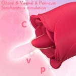 Clitoral Licking Vibrator Sex Toy For Women, Rose Sex Toy Clitoral Stimulator With 3 Tongue Licking & 10 Vibrating Modes, Female Mini Clitoris Nipple Anal Vibrator For Her Pleasure