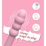 Fashionable Electric Silicone Massage Stick, Lollipop Shape, Can Be Used As Anal Plug, G-Point Stimulation, Simple And Rough Multi-Frequency Vibration, Strong Vision And Feeling (Pink)