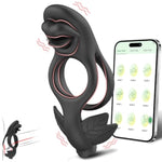 Vibrating Cock Ring Male Sex Toys Penis Ring Vibrator With 9 Vibration Adult Toys For Men Women, App Clitoral Testicle Stimulator Cockring Male Female Couples Sex Toys (Black)