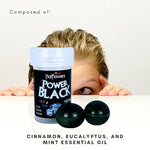 Hot Ball Set - Power Black - Warm And Refresh The Skin With Cinnamon, Eucalyptus And Mint - - Brazilian Ball (Pack W 4)