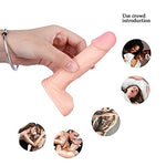Little Realistic Dildo for Beginners as Adult Sex Toys of Anal Plug, for Buttom Play and G spot Stimulator (Flesh)