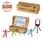 Stikbots, Set Of 4 Clear Stikbot Poseable Action Figures And Mobile Phone Tripod, Stop Motion Animation Toys, Great For Kids Ages 4 And Up