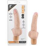 Dr Skin Vibe 12 - Real Feel Realistic 8 Inch Vibrating Dildo - 1.5 Inch Width - Ipx7 Waterproof - Soft Body Safe - Multi Speed Bendable Vibrator - Sex Toy For Women Men Couples - Beige