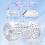 Male Masturbator Sex Toys - Adult Sex Toy Pocket Pussy, Tpe Male Masturbation Sleeve, Penis Training Sex Toy For Men, 3D Realistic Texture Spiral Tunnel Stroker, Couple Sex Toys & Game (Clear)